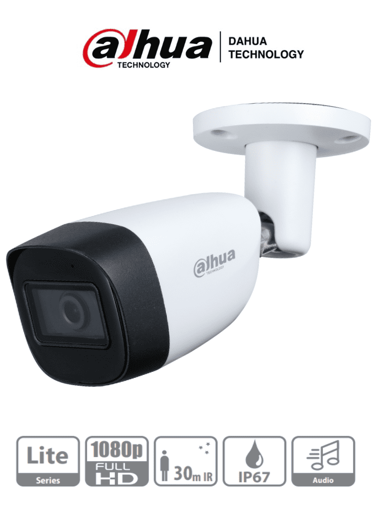 DAHUA HAC-HFW1200CMN-A- Camara Bullet 1080p/ Lente de 2.8 mm/ Microfono Integrado/ 101 Grados de Apertura/ Metalica/ IR de 30 Mts/ IP67/ Soporta CVI/CVBS/AHD/TVI/ DAHUA HAC-HFW1200CMN-A- Camara Bullet 1080p/ Lente de 2.8 mm/ Microfono Integrado/ 101 Grados de Apertura/ Metalica/ IR de 30 Mts/ IP67/ Soporta CVI/CVBS/AHD/TVI/